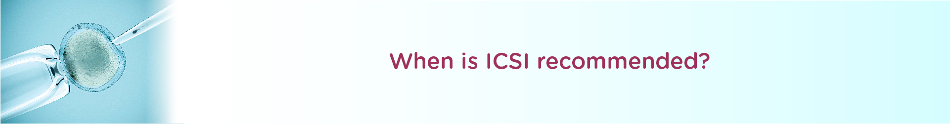 What are the Common Reasons for Doing ICSI?